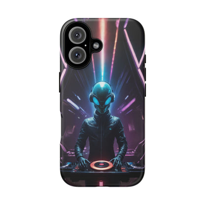 Alien DJ Phone Case for iPhone 8–16 Pro Max, Pixel 5–8 Pro, Galaxy S10–S24 Ultra - Designed by Thalia