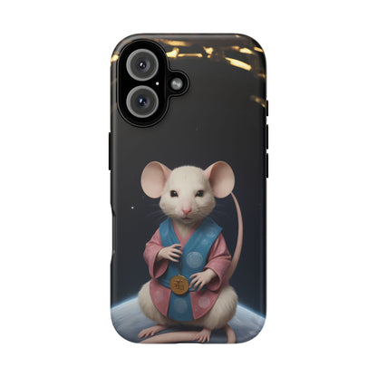 Chinese Zodiac Rat Phone Case for iPhone 8–16 Pro Max, iPhone 8 Plus–13 Mini, iPhone XS–XS Max, iPhone 11–14 Pro Max - Designed by Thalia