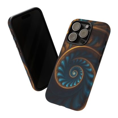 3D Fractal Phone Case for iPhone 8–16 Pro Max, Pixel 5–8 Pro, Galaxy S10–S24 Ultra - Designed by Thalia