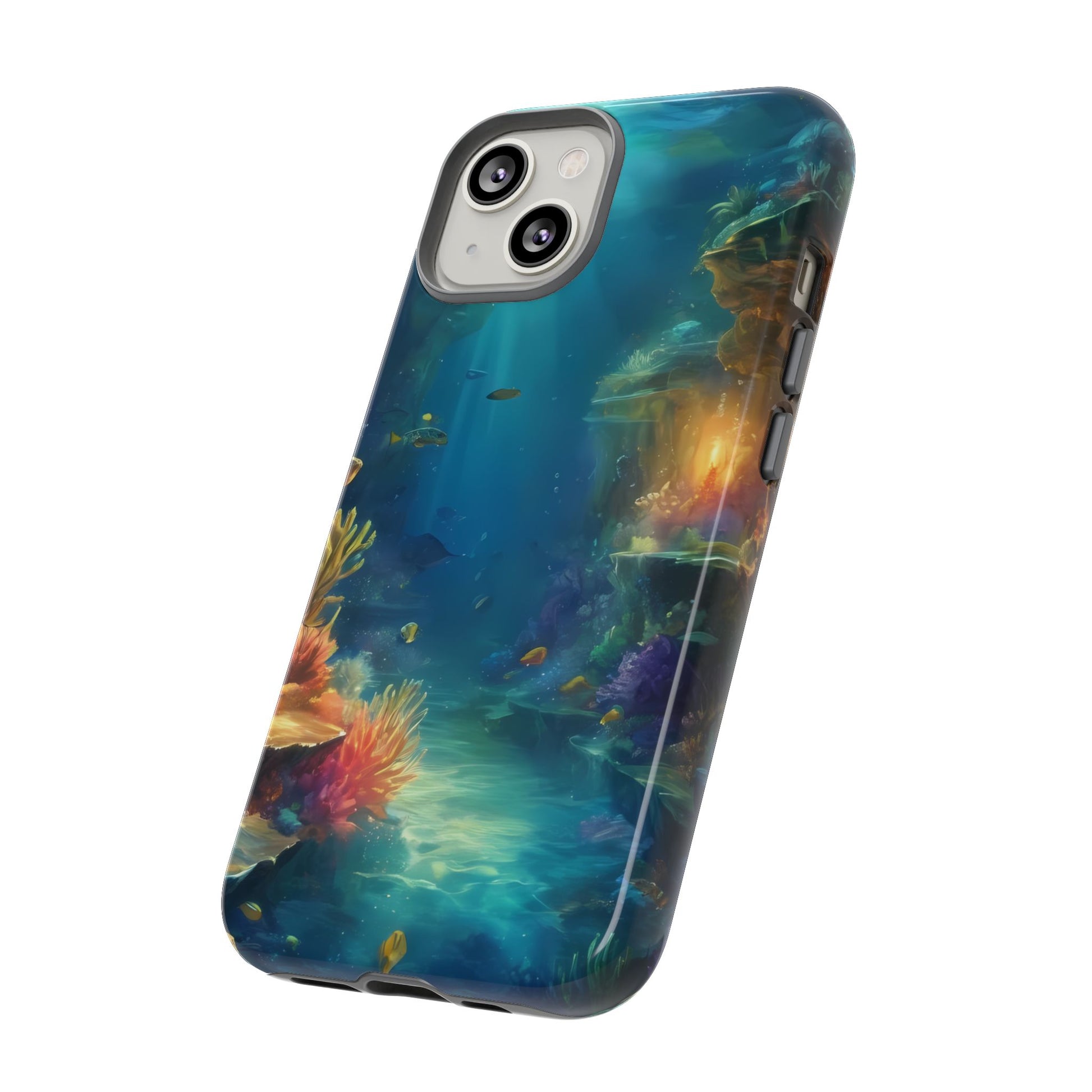 Oceanic Depths Stylish Unique UV Protected Phone Case for iPhone 8–16 Pro Max, iPhone 8 Plus–13 Mini, iPhone XS–XS Max, iPhone 11–14 Pro Max - Designed by Thalia