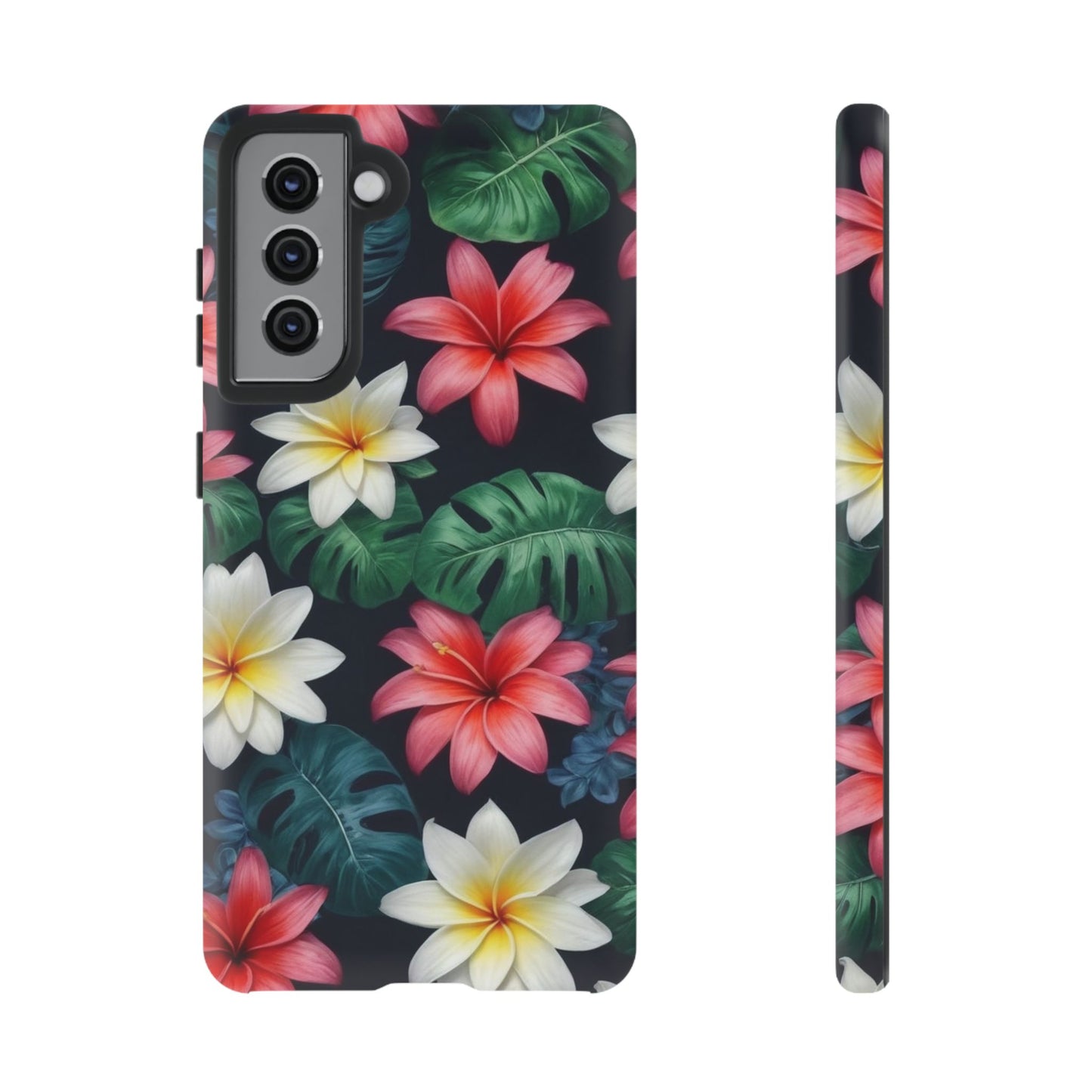 Hawaiian Flowers Custom Phone Case for Samsung Galaxy S10–S10 Plus, S20–S20 Ultra, S21, S22, S23, S24 Ultra - Designed by Thalia