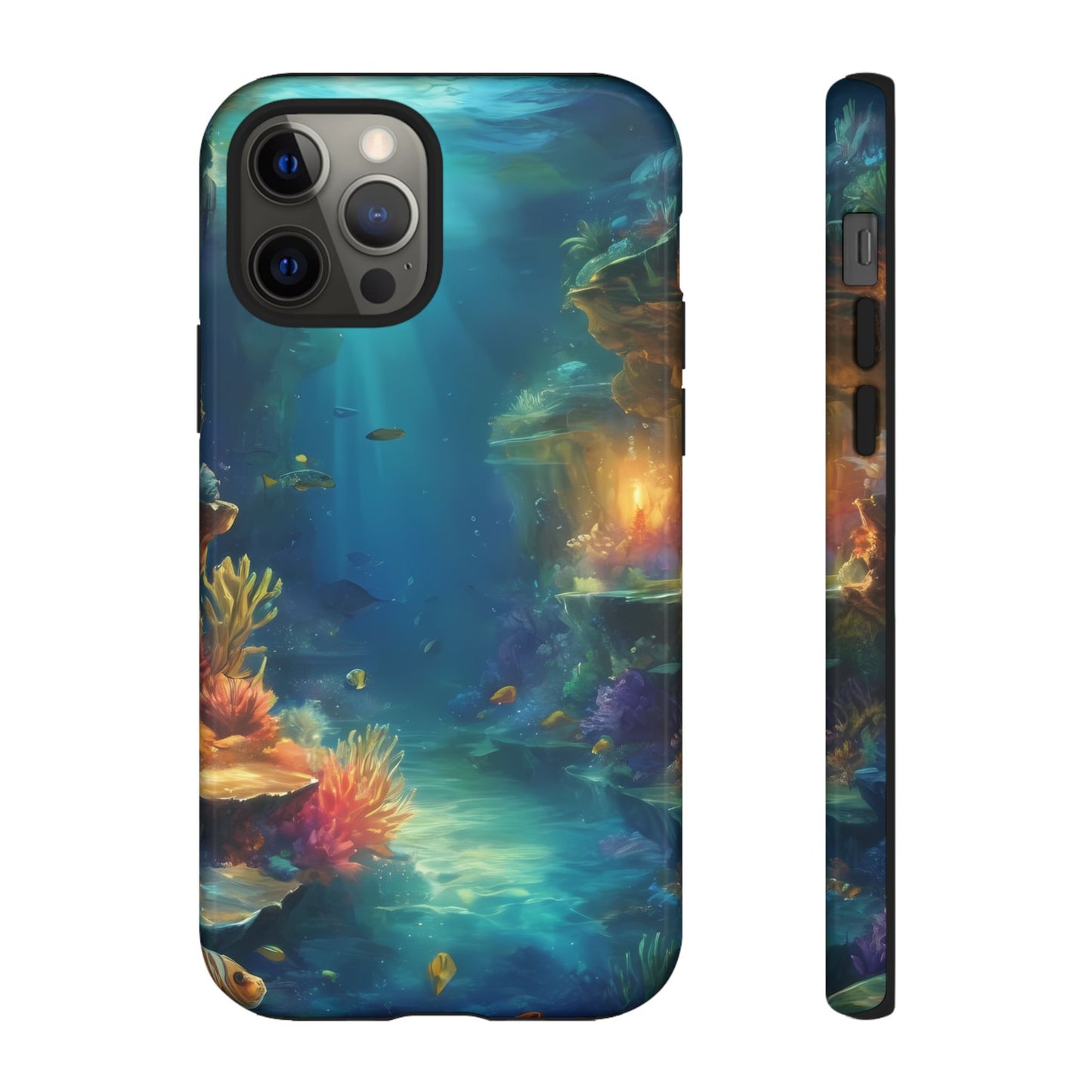 Oceanic Depths Stylish Unique UV Protected Phone Case for iPhone 8–16 Pro Max, iPhone 8 Plus–13 Mini, iPhone XS–XS Max, iPhone 11–14 Pro Max - Designed by Thalia