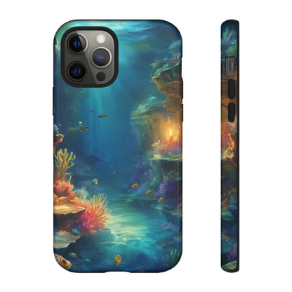 Oceanic Depths Stylish Unique UV Protected Phone Case for iPhone 8–16 Pro Max, iPhone 8 Plus–13 Mini, iPhone XS–XS Max, iPhone 11–14 Pro Max - Designed by Thalia