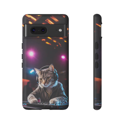 DJ Kitty Phone Case for iPhone 8–16 Pro Max, Pixel 5–8 Pro, Galaxy S10–S24 Ultra - Designed by Thalia