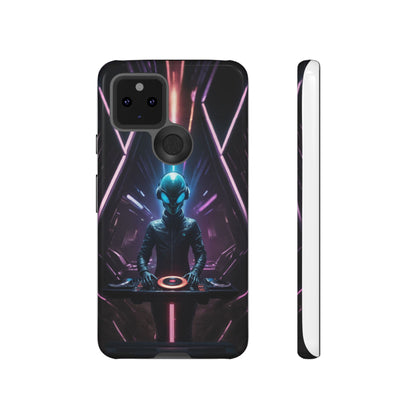 Alien DJ Phone Case for iPhone 8–16 Pro Max, Pixel 5–8 Pro, Galaxy S10–S24 Ultra - Designed by Thalia