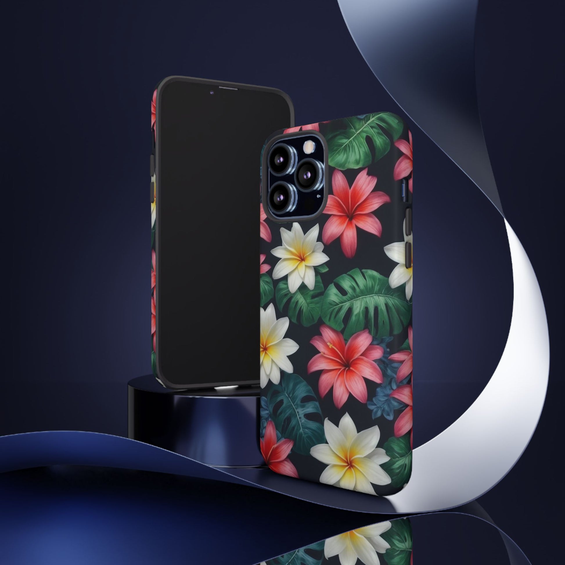 Hawaiian Flowers Phone Case for iPhone 8–16 Pro Max, iPhone 8 Plus–13 Mini, iPhone XS–XS Max, iPhone 11–14 Pro Max - Designed by Thalia