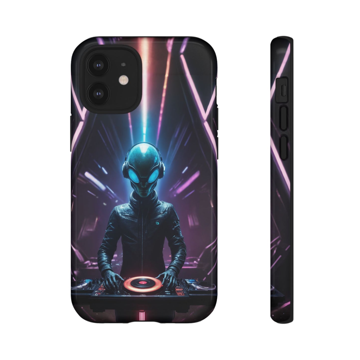 Alien DJ Phone Case for iPhone 8–16 Pro Max, Pixel 5–8 Pro, Galaxy S10–S24 Ultra - Designed by Thalia