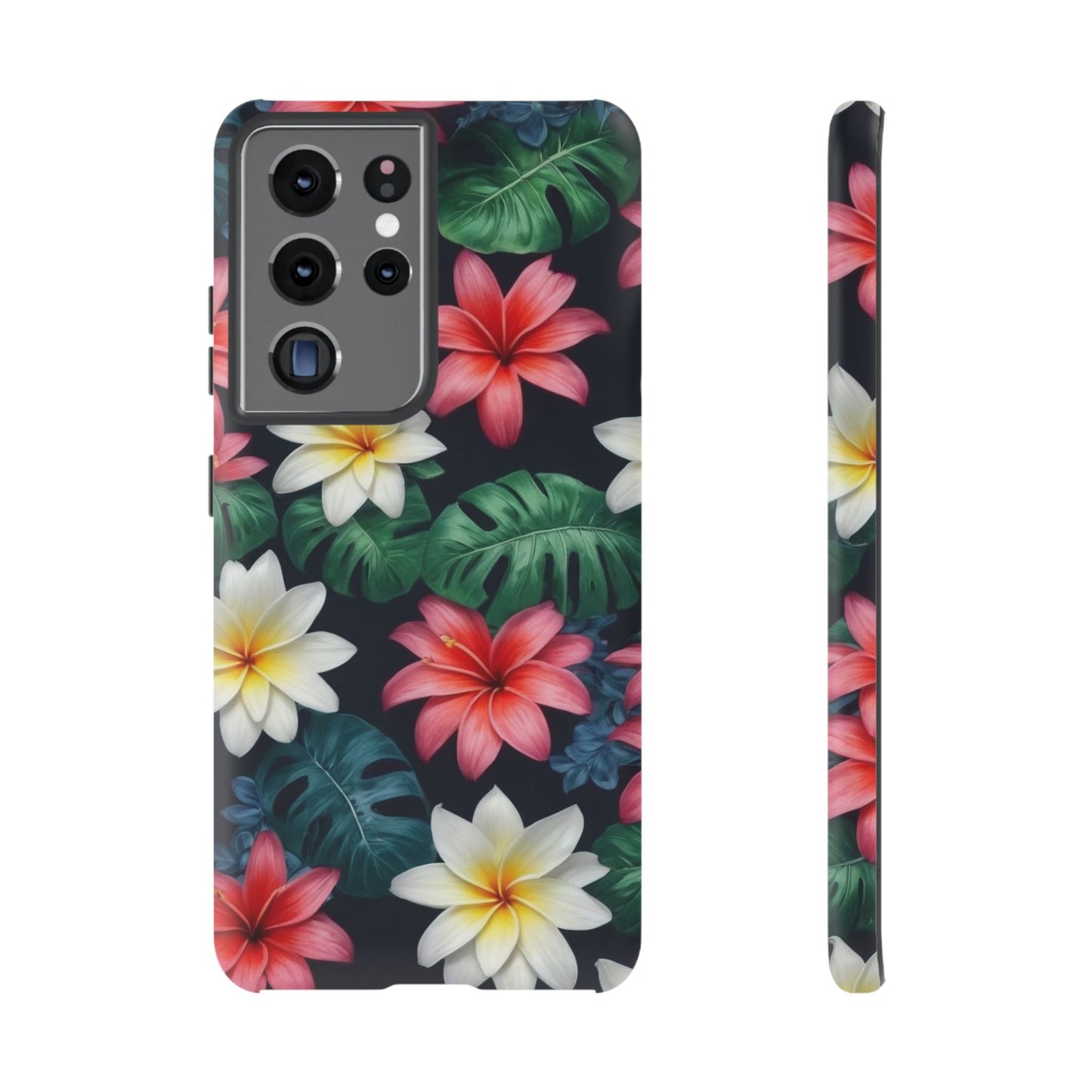 Hawaiian Flowers Custom Phone Case for Samsung Galaxy S10–S10 Plus, S20–S20 Ultra, S21, S22, S23, S24 Ultra - Designed by Thalia