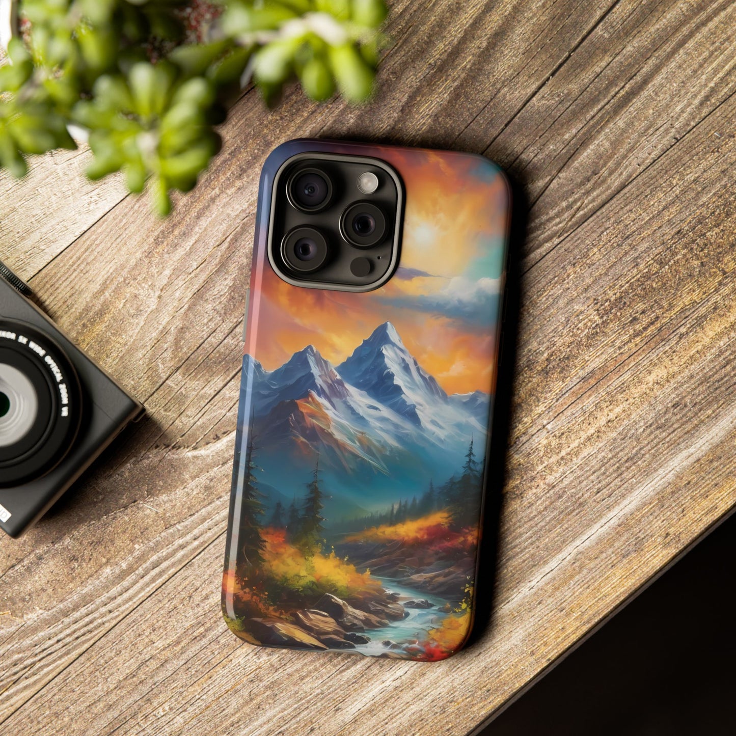 Mystic Mountains Phone Case for iPhone 8–16 Pro Max, Pixel 5–8 Pro, Galaxy S10–S24 Ultra - Designed by Thalia