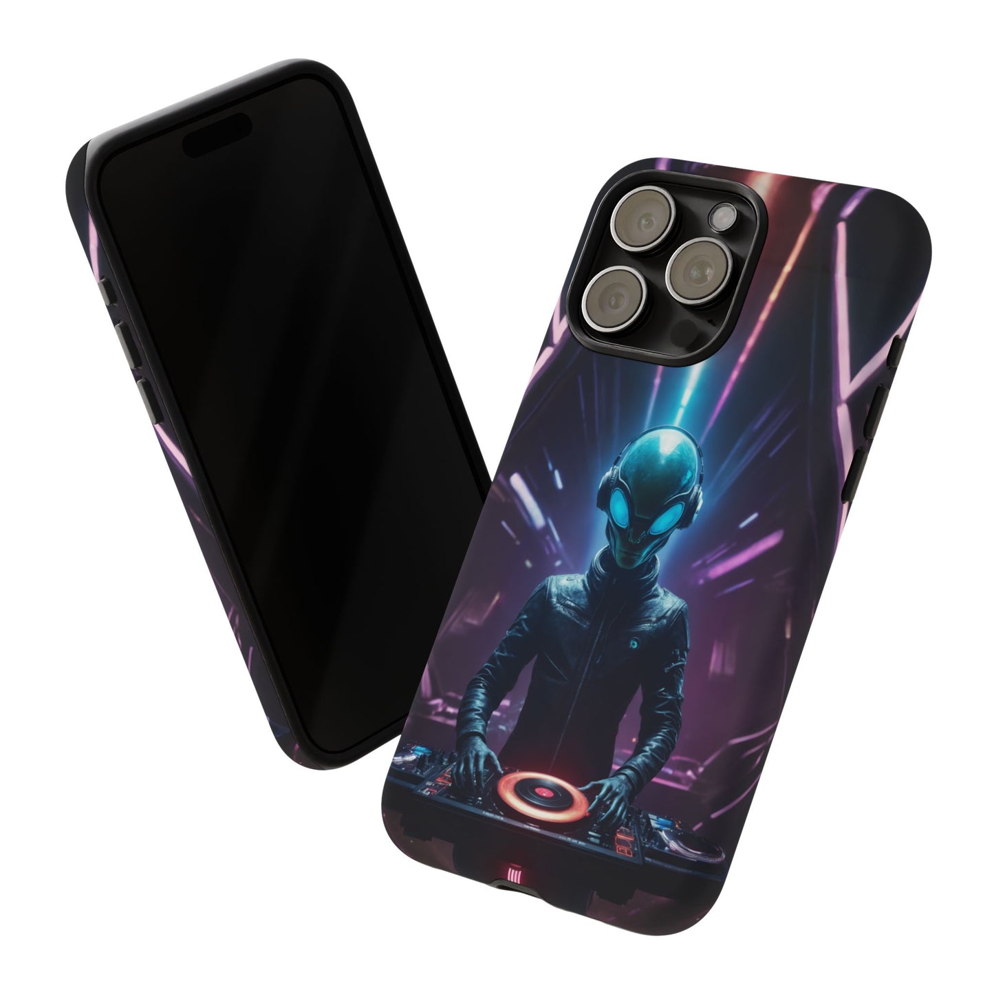 Alien DJ Phone Case for iPhone 8–16 Pro Max, Pixel 5–8 Pro, Galaxy S10–S24 Ultra - Designed by Thalia