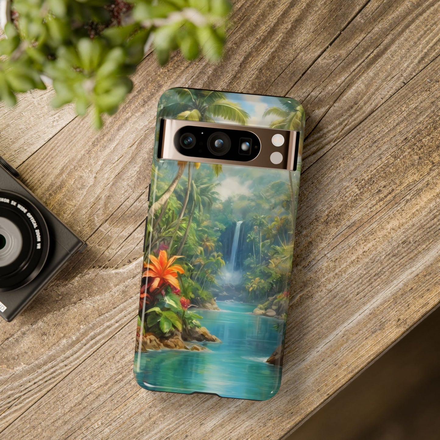 Tropical Paradise Phone Case for iPhone 8–16 Pro Max, Pixel 5–8 Pro, Galaxy S10–S24 Ultra - Designed by Thalia