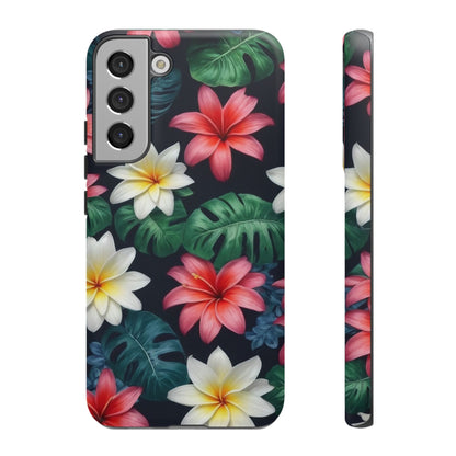 Hawaiian Flowers Custom Phone Case for Samsung Galaxy S10–S10 Plus, S20–S20 Ultra, S21, S22, S23, S24 Ultra - Designed by Thalia