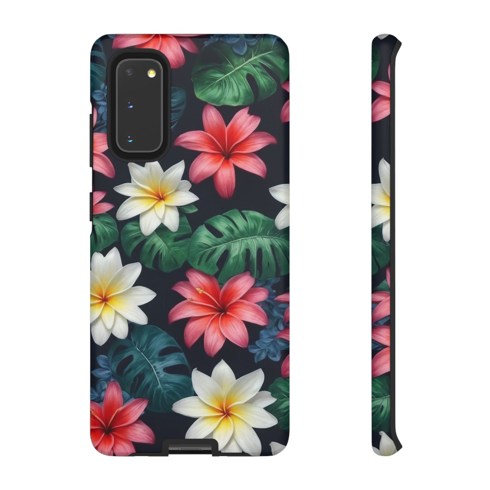 Hawaiian Flowers Custom Phone Case for Samsung Galaxy S10–S10 Plus, S20–S20 Ultra, S21, S22, S23, S24 Ultra - Designed by Thalia