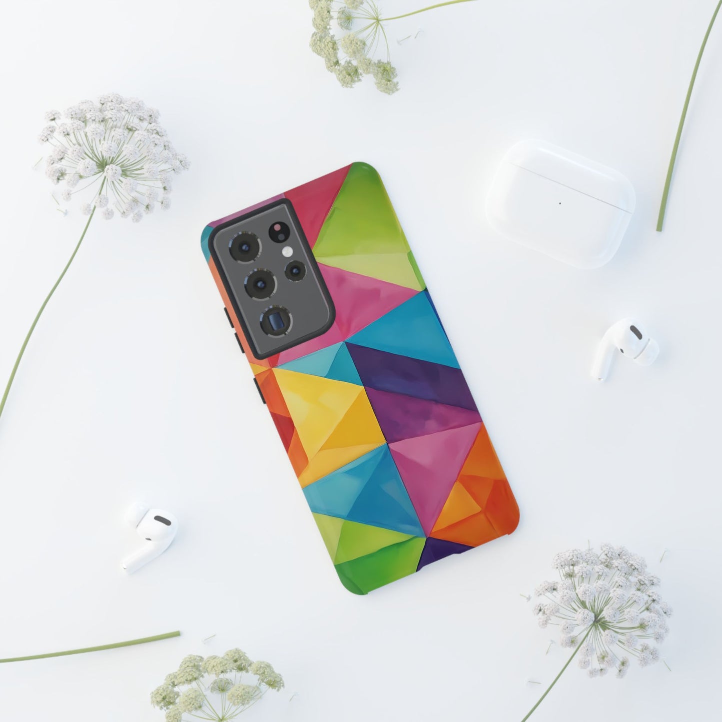 Geometric Play Phone Case for iPhone 8–16 Pro Max, Pixel 5–8 Pro, Galaxy S10–S24 Ultra - Designed by Thalia