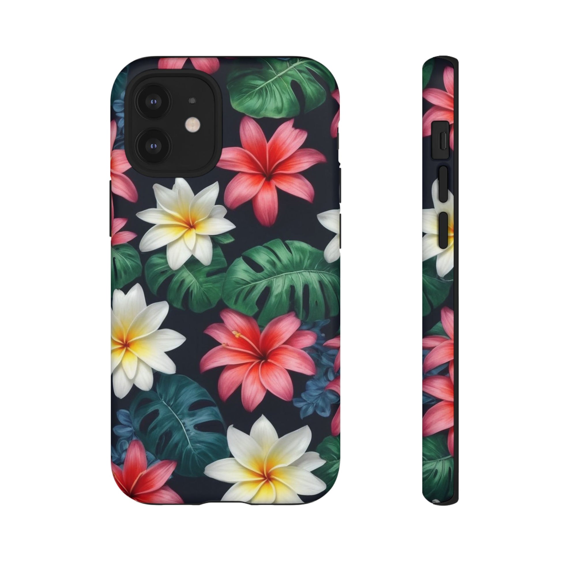 Hawaiian Flowers Phone Case for iPhone 8–16 Pro Max, iPhone 8 Plus–13 Mini, iPhone XS–XS Max, iPhone 11–14 Pro Max - Designed by Thalia