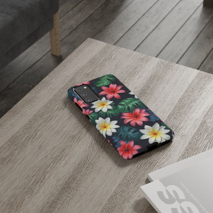 Hawaiian Flowers Custom Phone Case for Samsung Galaxy S10–S10 Plus, S20–S20 Ultra, S21, S22, S23, S24 Ultra - Designed by Thalia