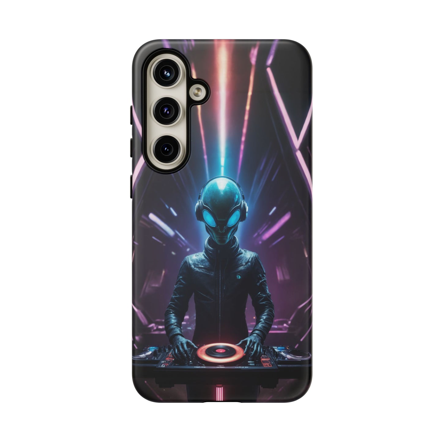 Alien DJ Phone Case for iPhone 8–16 Pro Max, Pixel 5–8 Pro, Galaxy S10–S24 Ultra - Designed by Thalia