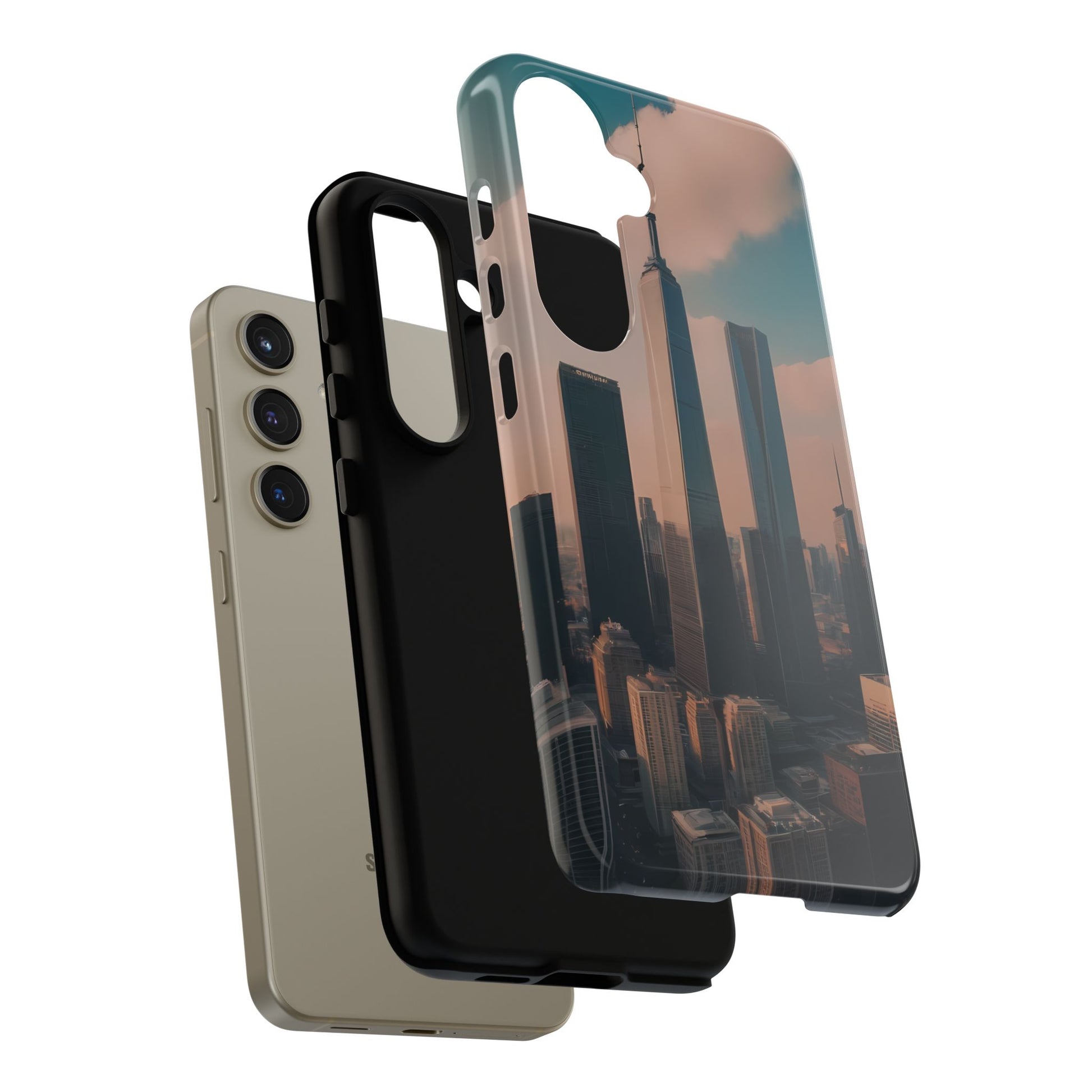 City Skylines Custom Phone Case for Samsung Galaxy S10–S10 Plus, S20–S20 Ultra, S21, S22, S23, S24 Ultra - Designed by Thalia