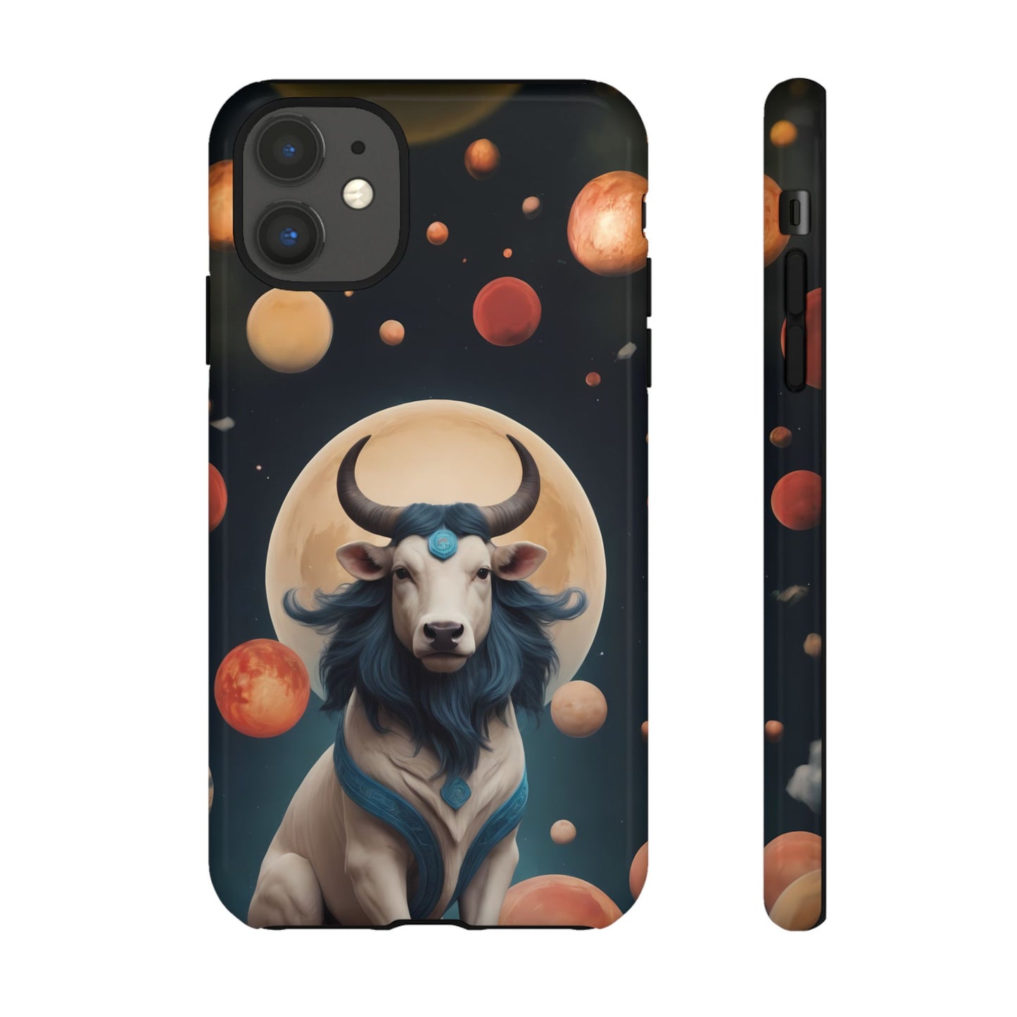 Chinese Zodiac Ox Phone Case for iPhone 8–16 Pro Max, iPhone 8 Plus–13 Mini, iPhone XS–XS Max, iPhone 11–14 Pro Max - Designed by Thalia