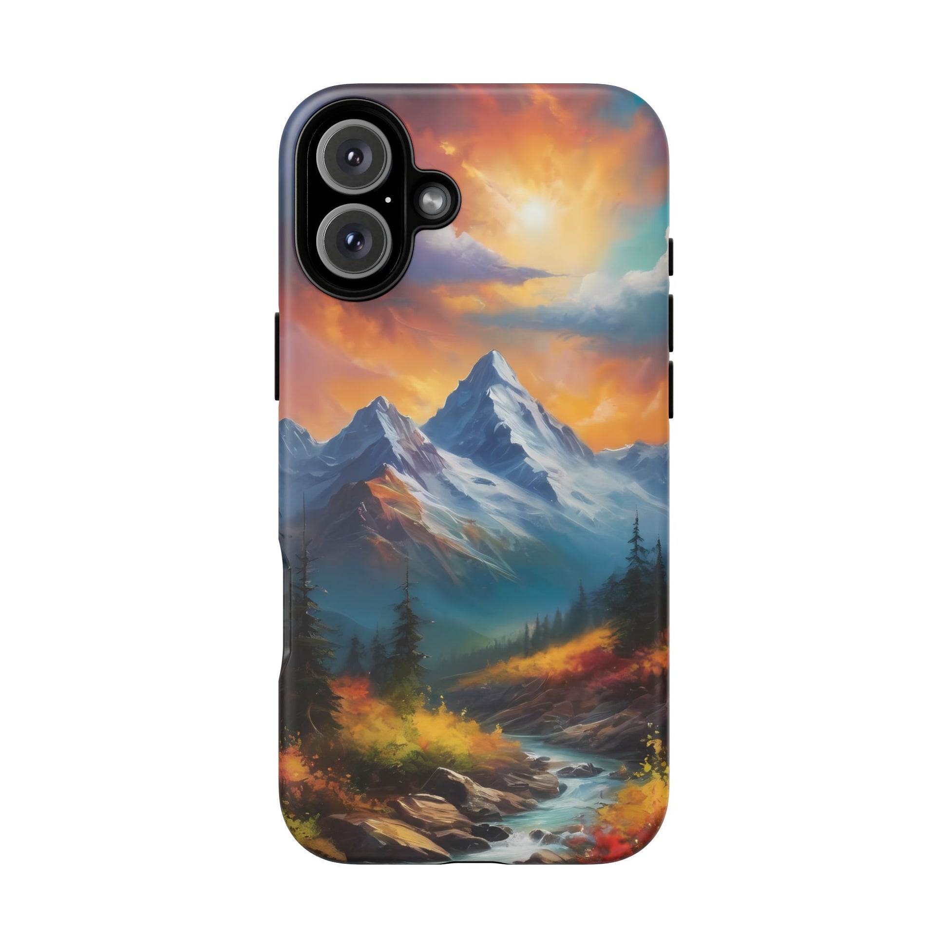 Mystic Mountains Stylish Unique UV Protected Phone Case for iPhone 8–16 Pro Max, iPhone 8 Plus–13 Mini, iPhone XS–XS Max, iPhone 11–14 Pro Max - Designed by Thalia