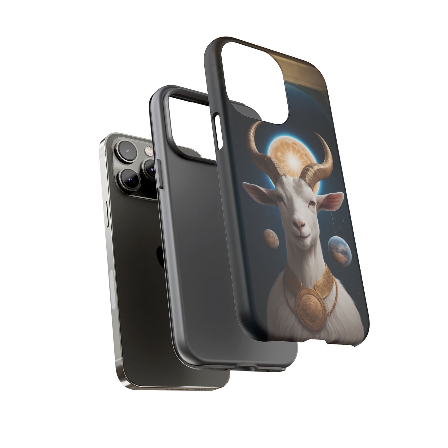 Chinese Zodiac Goat Phone Case for iPhone 8–16 Pro Max, iPhone 8 Plus–13 Mini, iPhone XS–XS Max, iPhone 11–14 Pro Max - Designed by Thalia