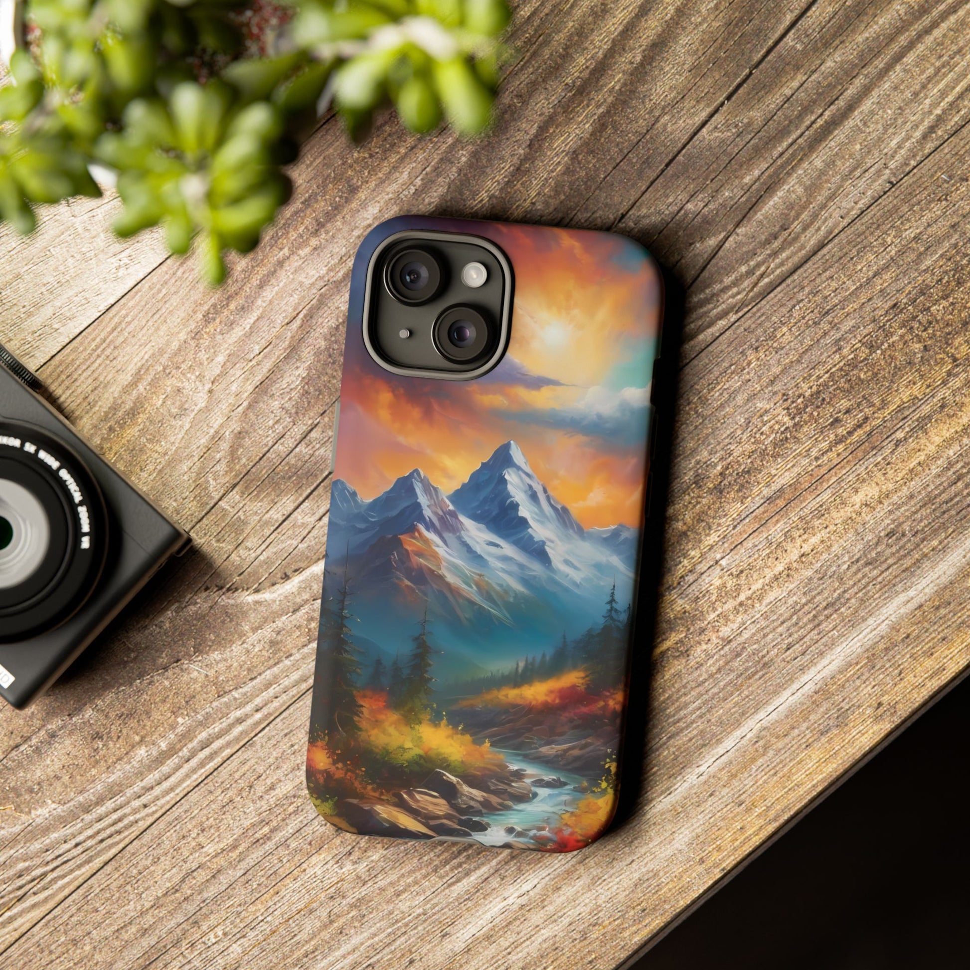 Mystic Mountains Phone Case for iPhone 8–16 Pro Max, Pixel 5–8 Pro, Galaxy S10–S24 Ultra - Designed by Thalia