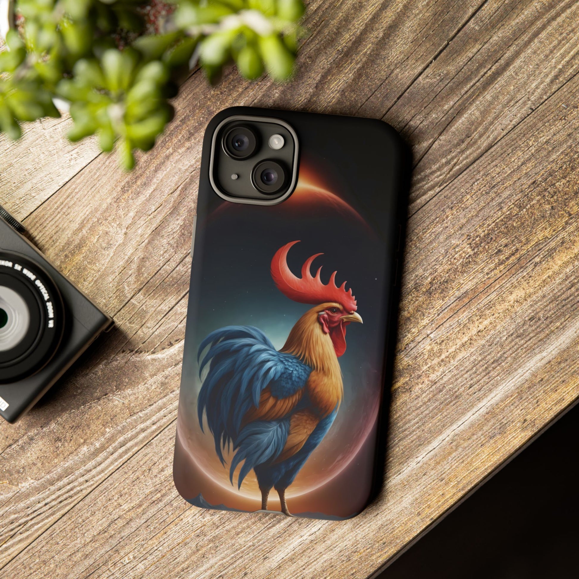 Chinese Zodiac Rooster Custom Phone Case for iPhone 8–16 Pro Max, Pixel 5–8 Pro, Galaxy S10–S24 Ultra - Designed by Thalia