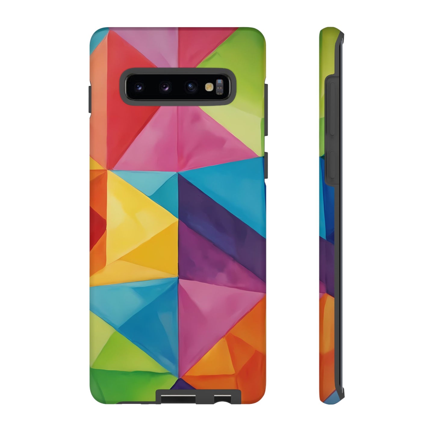 Geometric Play Custom Phone Case for Samsung Galaxy S10–S10 Plus, S20–S20 Ultra, S21, S22, S23, S24 Ultra - Designed by Thalia