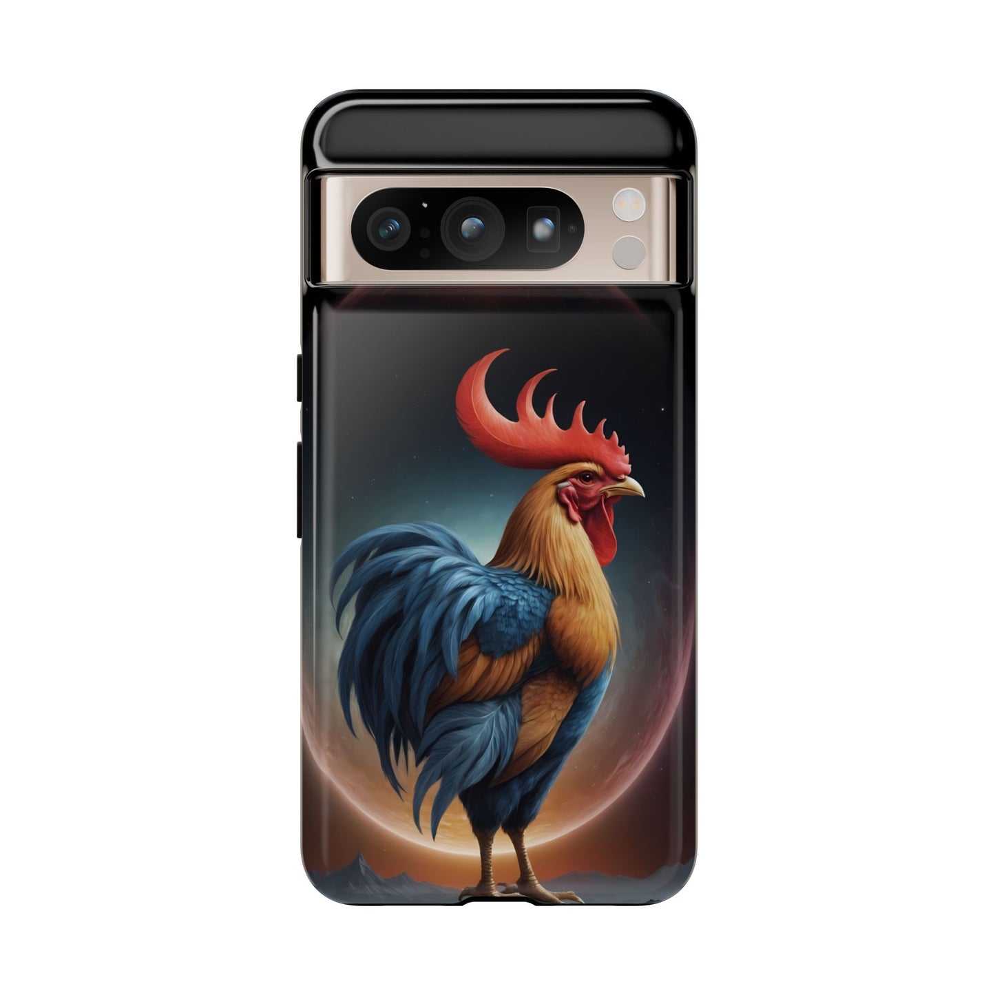 Chinese Zodiac Rooster Custom Phone Case for iPhone 8–16 Pro Max, Pixel 5–8 Pro, Galaxy S10–S24 Ultra - Designed by Thalia