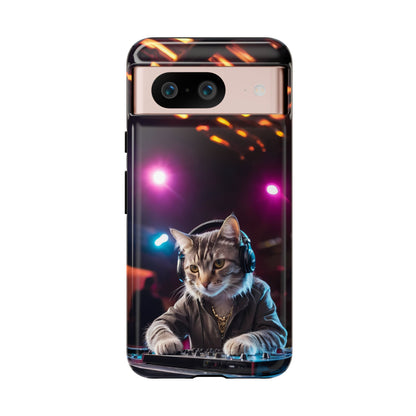 DJ Kitty Phone Case for iPhone 8–16 Pro Max, Pixel 5–8 Pro, Galaxy S10–S24 Ultra - Designed by Thalia