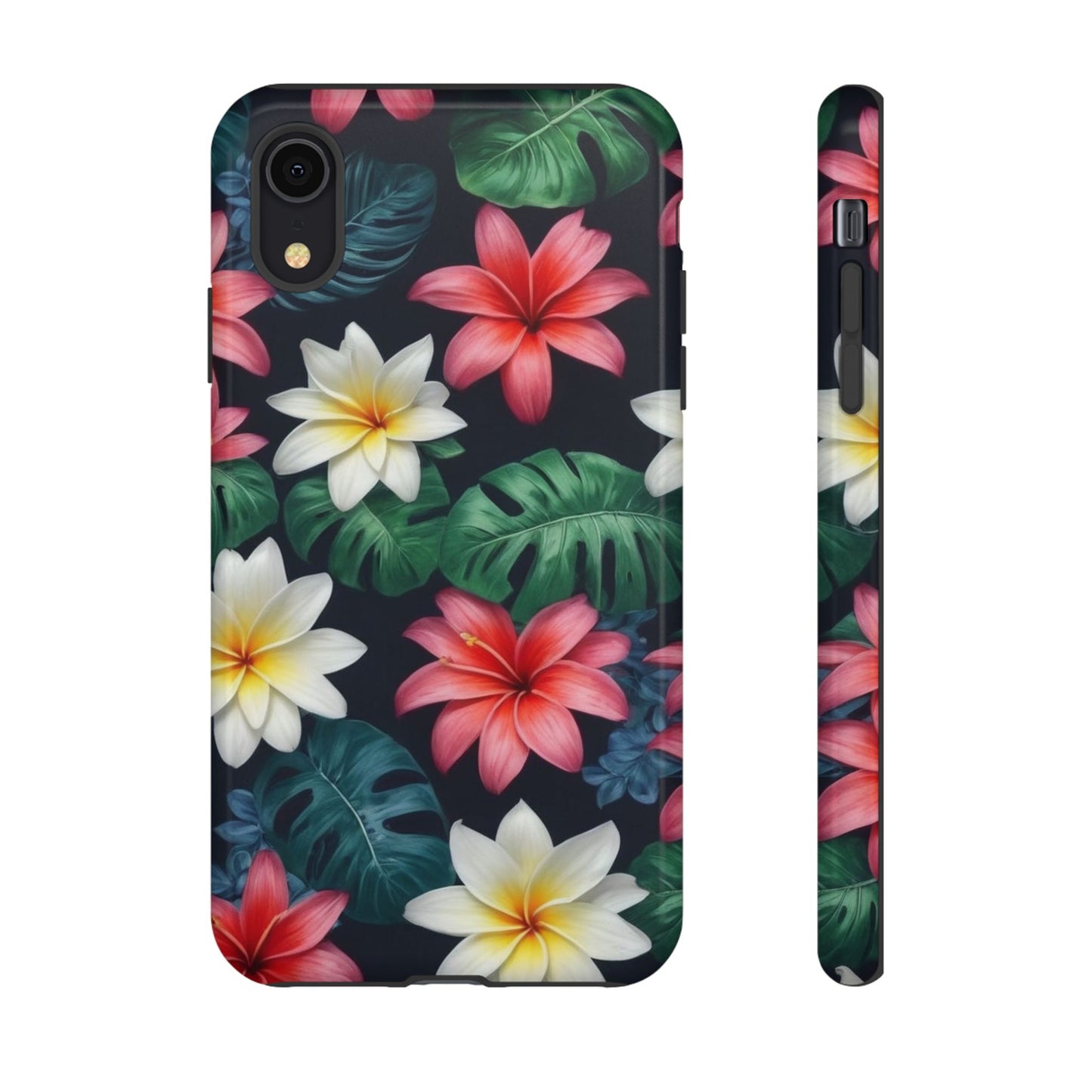 Hawaiian Flowers Phone Case for iPhone 8–16 Pro Max, iPhone 8 Plus–13 Mini, iPhone XS–XS Max, iPhone 11–14 Pro Max - Designed by Thalia