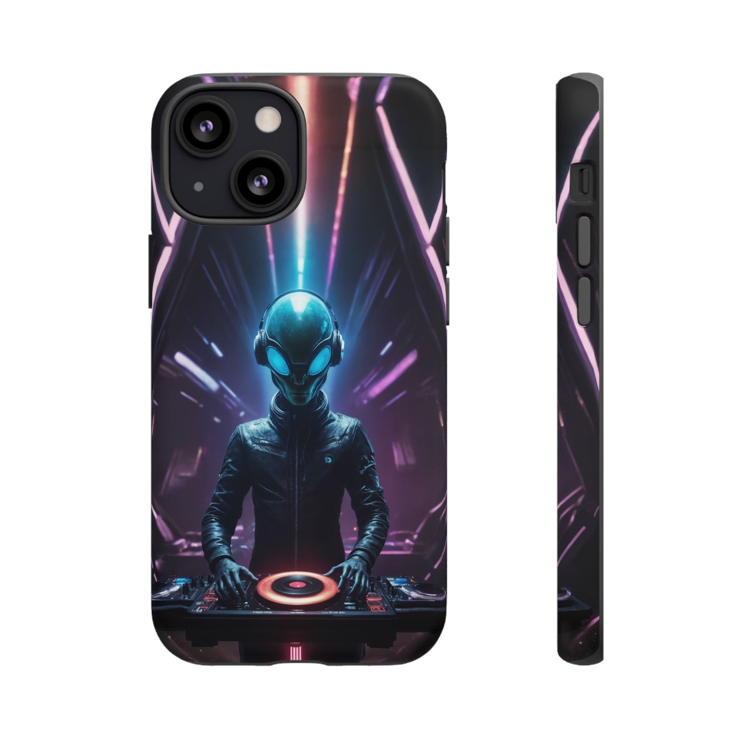 Alien DJ Phone Case for iPhone 8–16 Pro Max, Pixel 5–8 Pro, Galaxy S10–S24 Ultra - Designed by Thalia