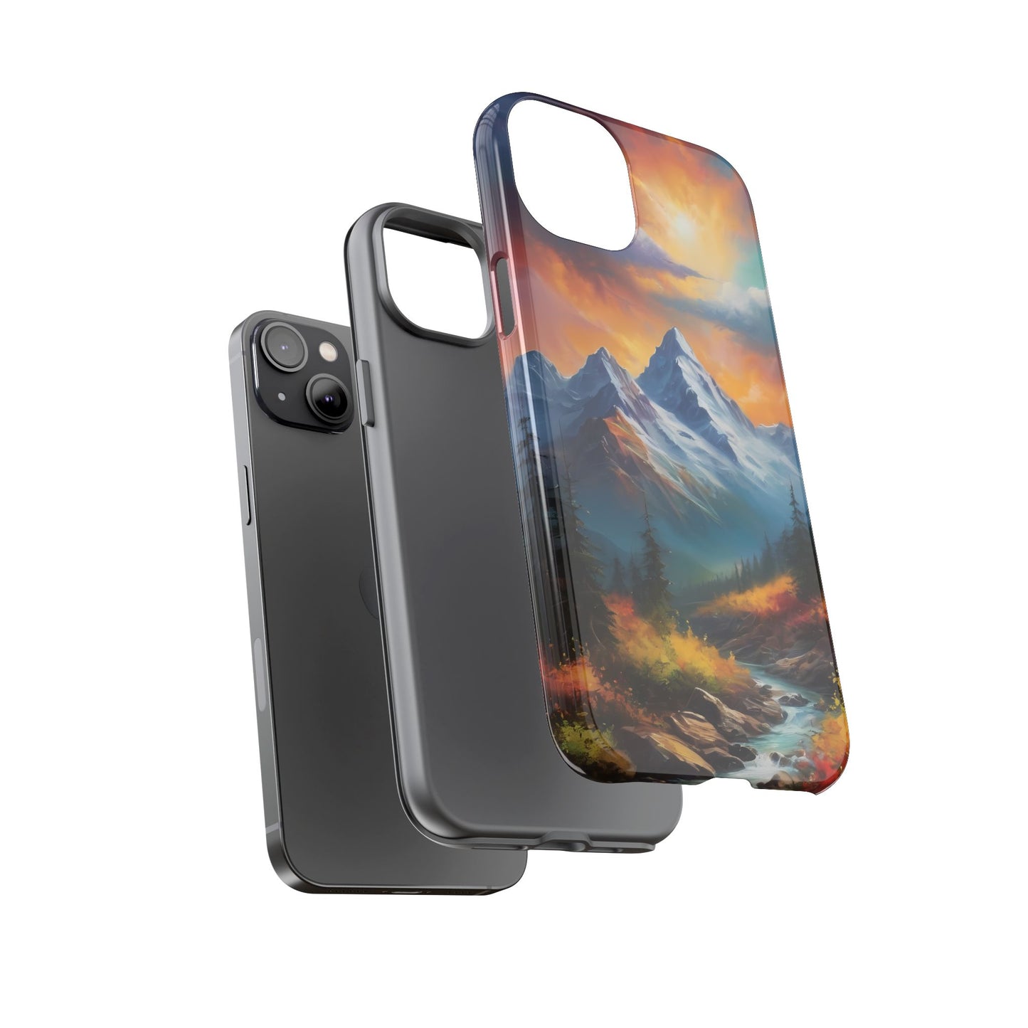 Mystic Mountains Phone Case for iPhone 8–16 Pro Max, Pixel 5–8 Pro, Galaxy S10–S24 Ultra - Designed by Thalia