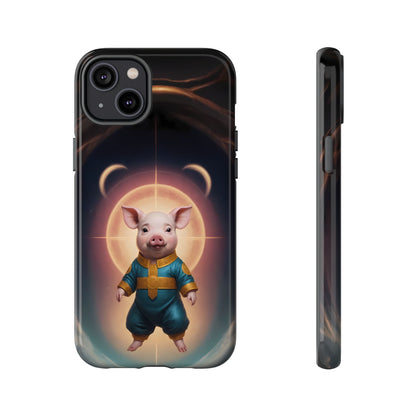 Chinese Zodiac Pig Custom Phone Case for iPhone 8–16 Pro Max, Pixel 5–8 Pro, Galaxy S10–S24 Ultra - Designed by Thalia