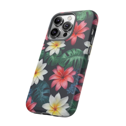 Hawaiian Flowers Phone Case for iPhone 8–16 Pro Max, iPhone 8 Plus–13 Mini, iPhone XS–XS Max, iPhone 11–14 Pro Max - Designed by Thalia