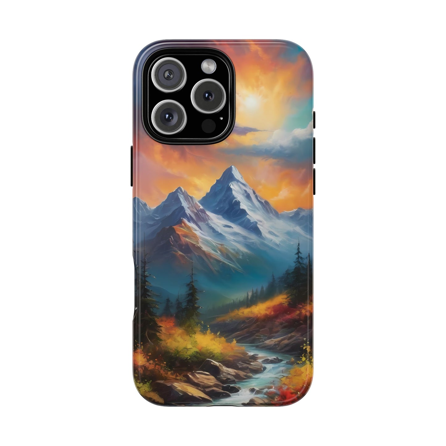 Mystic Mountains Stylish Unique UV Protected Phone Case for iPhone 8–16 Pro Max, iPhone 8 Plus–13 Mini, iPhone XS–XS Max, iPhone 11–14 Pro Max - Designed by Thalia