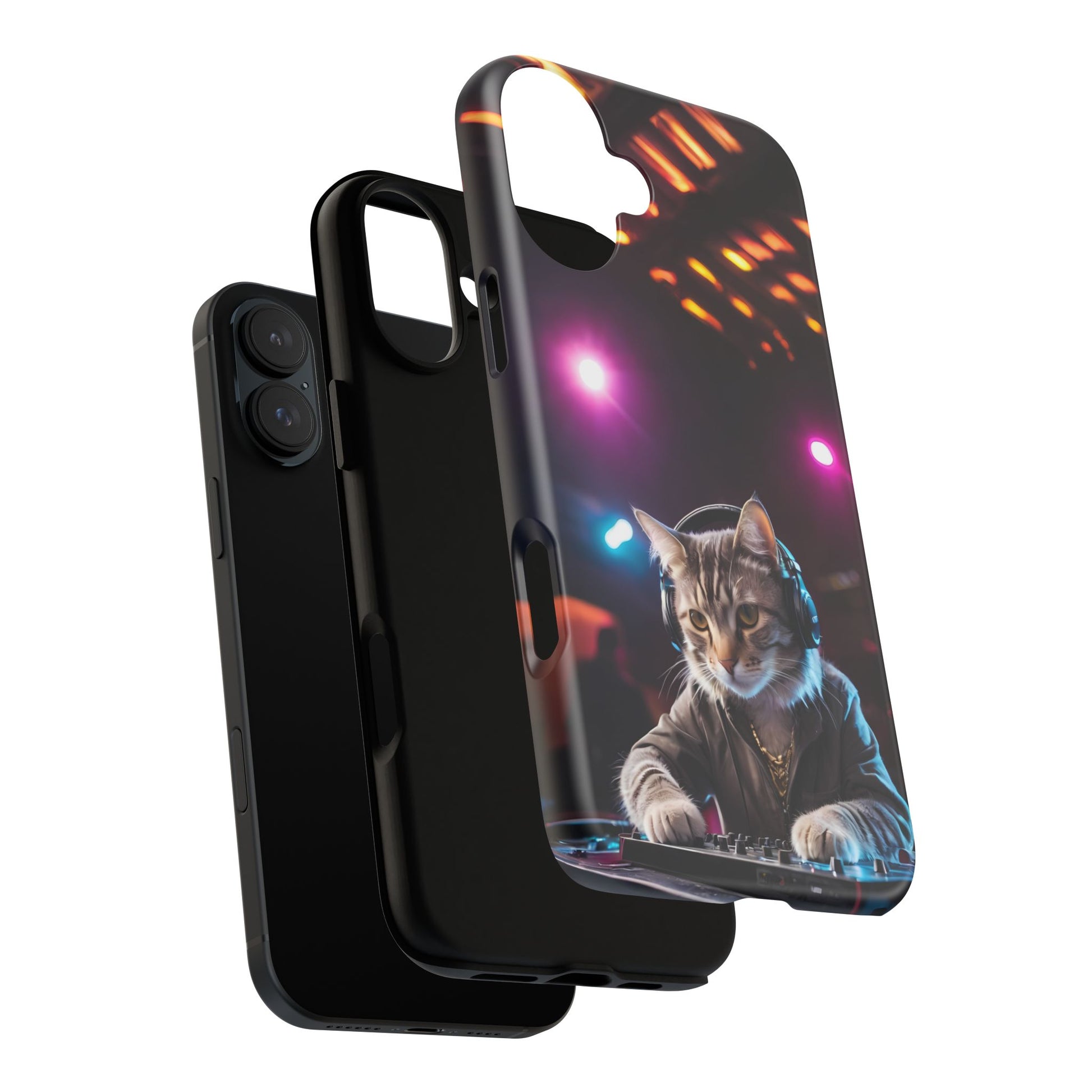 DJ Kitty Phone Case for iPhone 8–16 Pro Max, iPhone 8 Plus–13 Mini, iPhone XS–XS Max, iPhone 11–14 Pro Max - Designed by Thalia