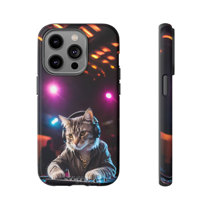 DJ Kitty Phone Case for iPhone 8–16 Pro Max, Pixel 5–8 Pro, Galaxy S10–S24 Ultra - Designed by Thalia