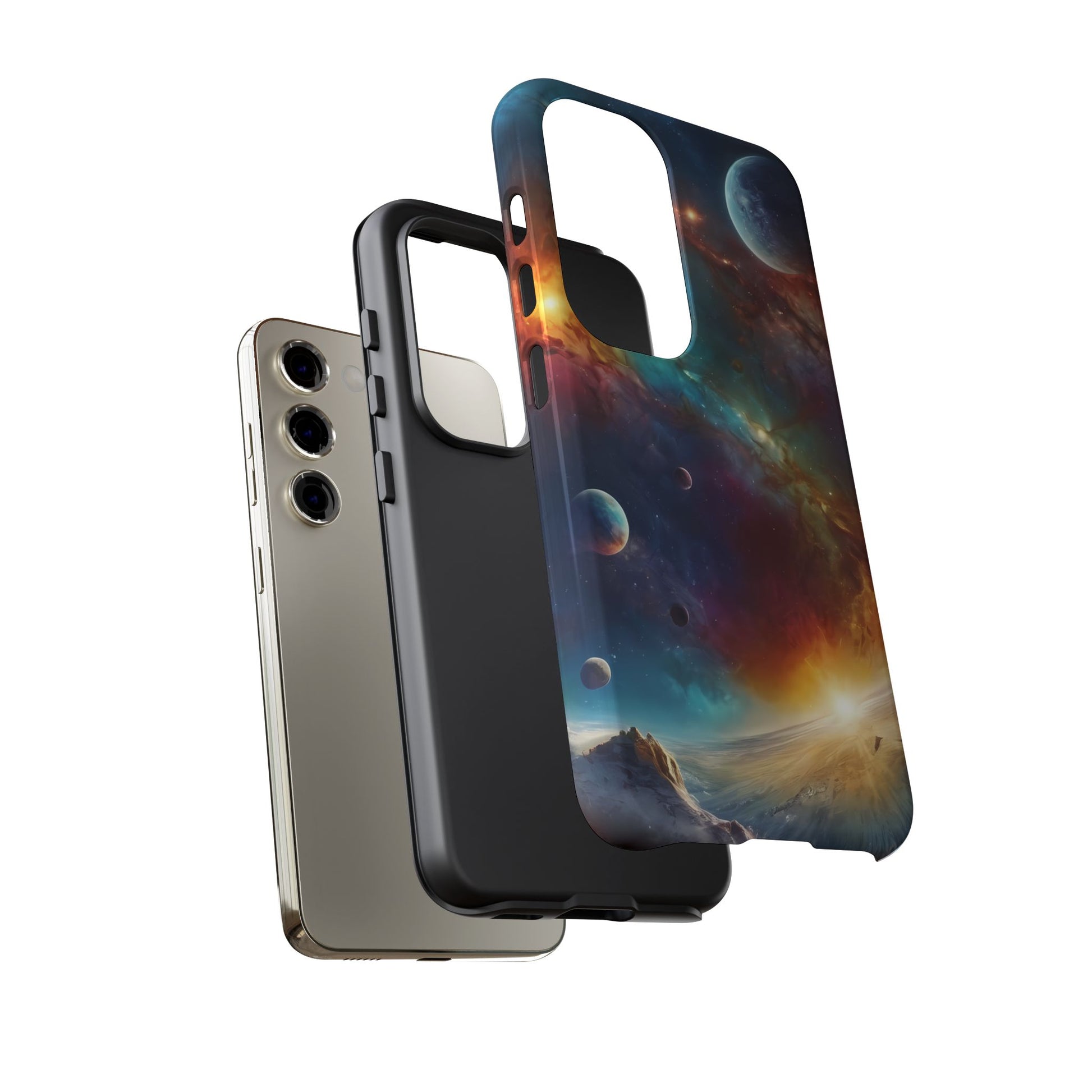 Cosmic Voyage Phone Case for iPhone 8–16 Pro Max, Pixel 5–8 Pro, Galaxy S10–S24 Ultra - Designed by Thalia