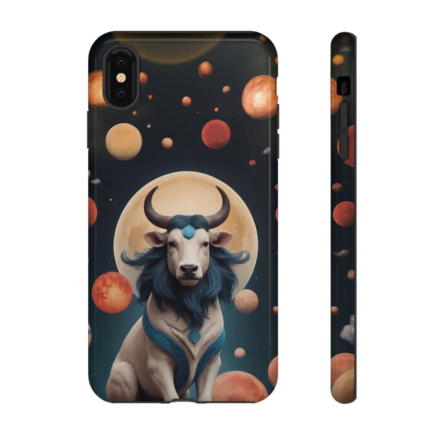 Chinese Zodiac Ox Phone Case for iPhone 8–16 Pro Max, iPhone 8 Plus–13 Mini, iPhone XS–XS Max, iPhone 11–14 Pro Max - Designed by Thalia