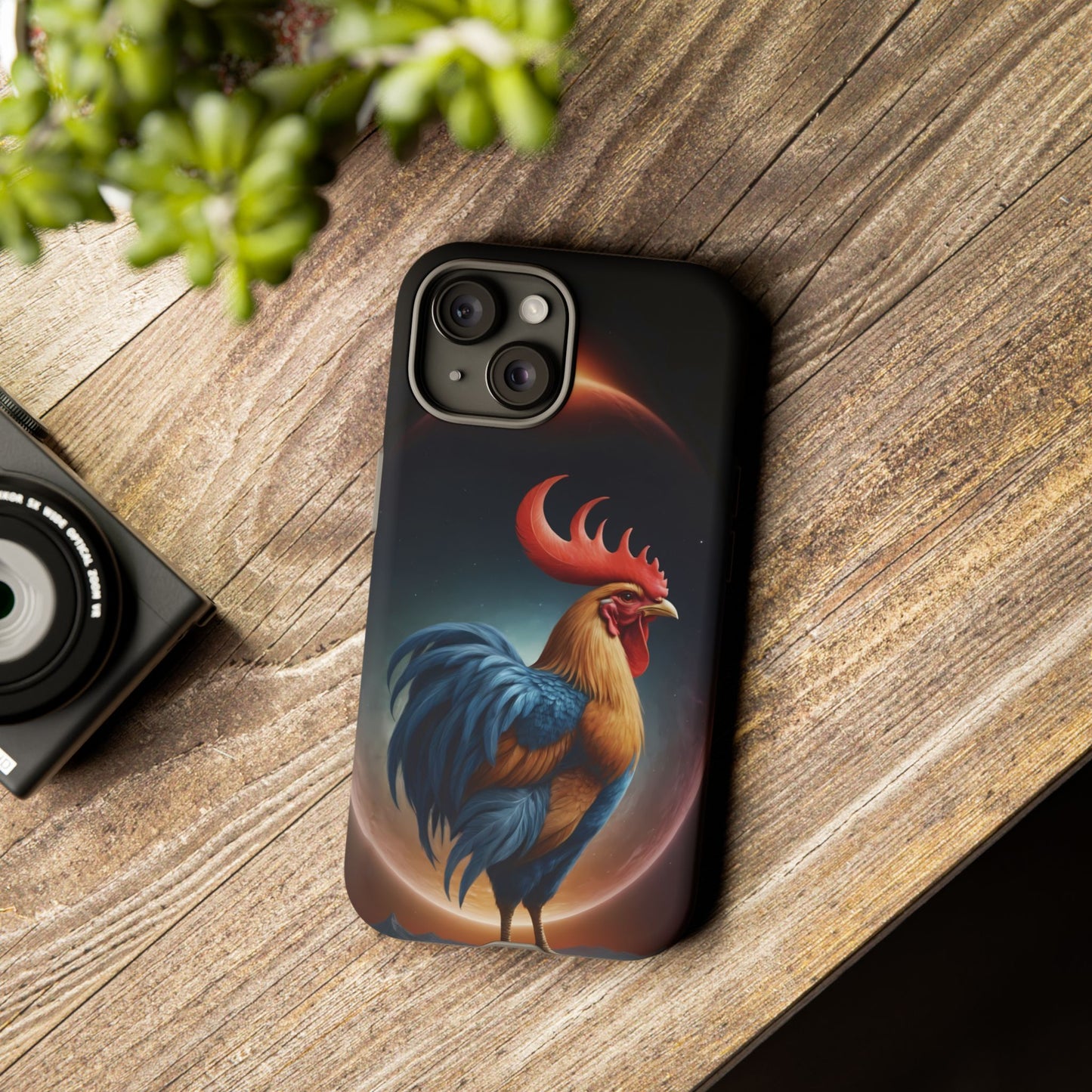 Chinese Zodiac Rooster Custom Phone Case for iPhone 8–16 Pro Max, Pixel 5–8 Pro, Galaxy S10–S24 Ultra - Designed by Thalia