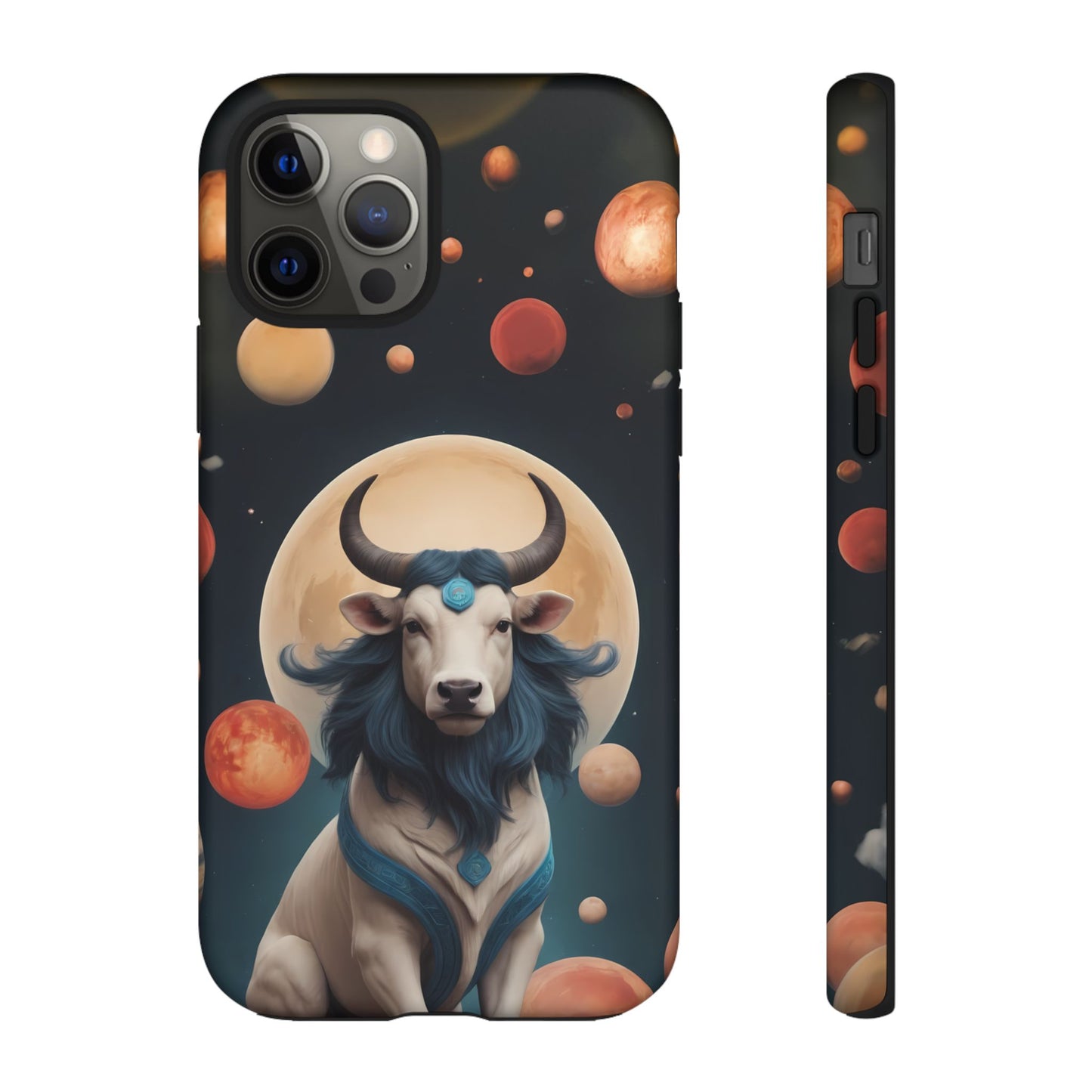 Chinese Zodiac Ox Phone Case for iPhone 8–16 Pro Max, iPhone 8 Plus–13 Mini, iPhone XS–XS Max, iPhone 11–14 Pro Max - Designed by Thalia