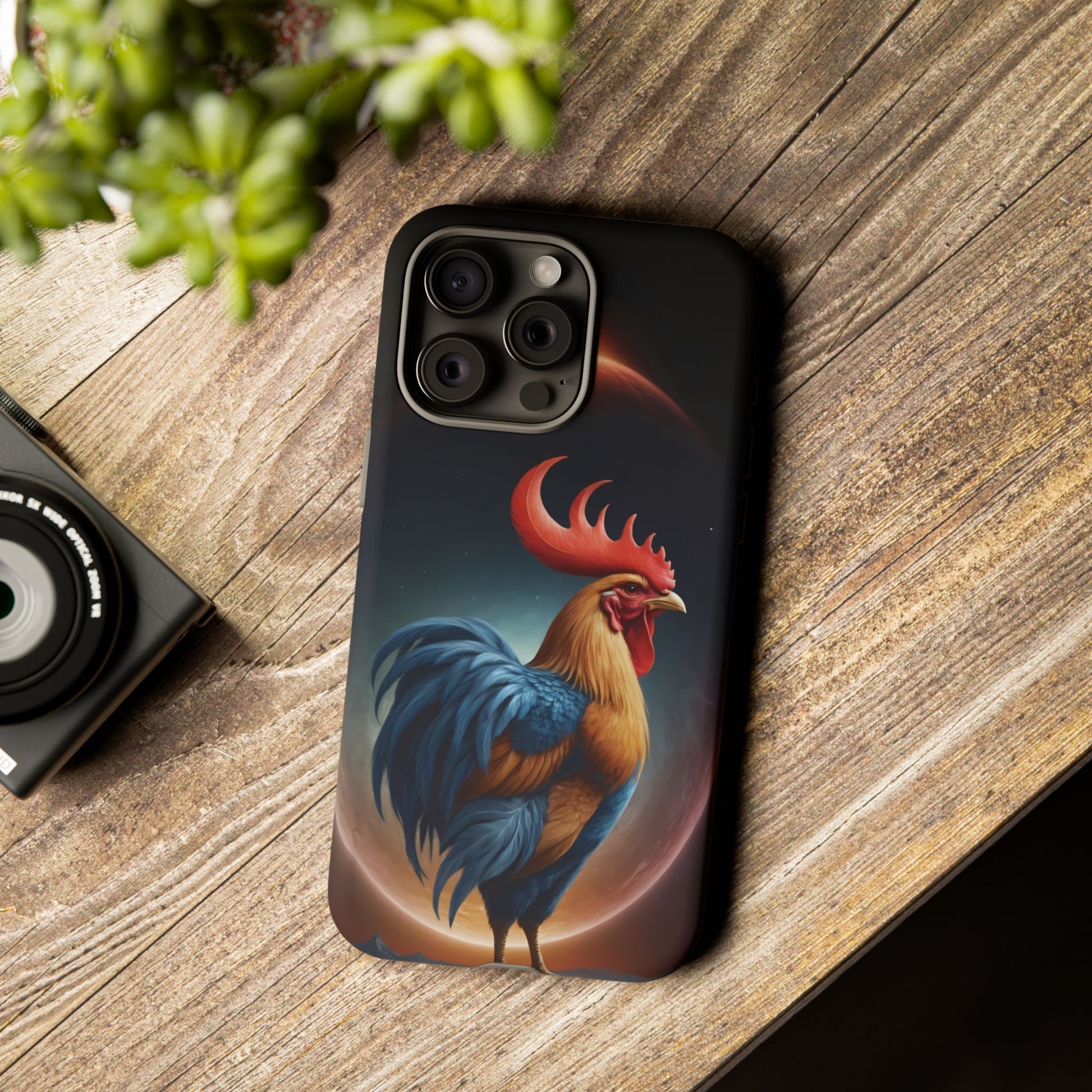 Chinese Zodiac Rooster Custom Phone Case for iPhone 8–16 Pro Max, Pixel 5–8 Pro, Galaxy S10–S24 Ultra - Designed by Thalia