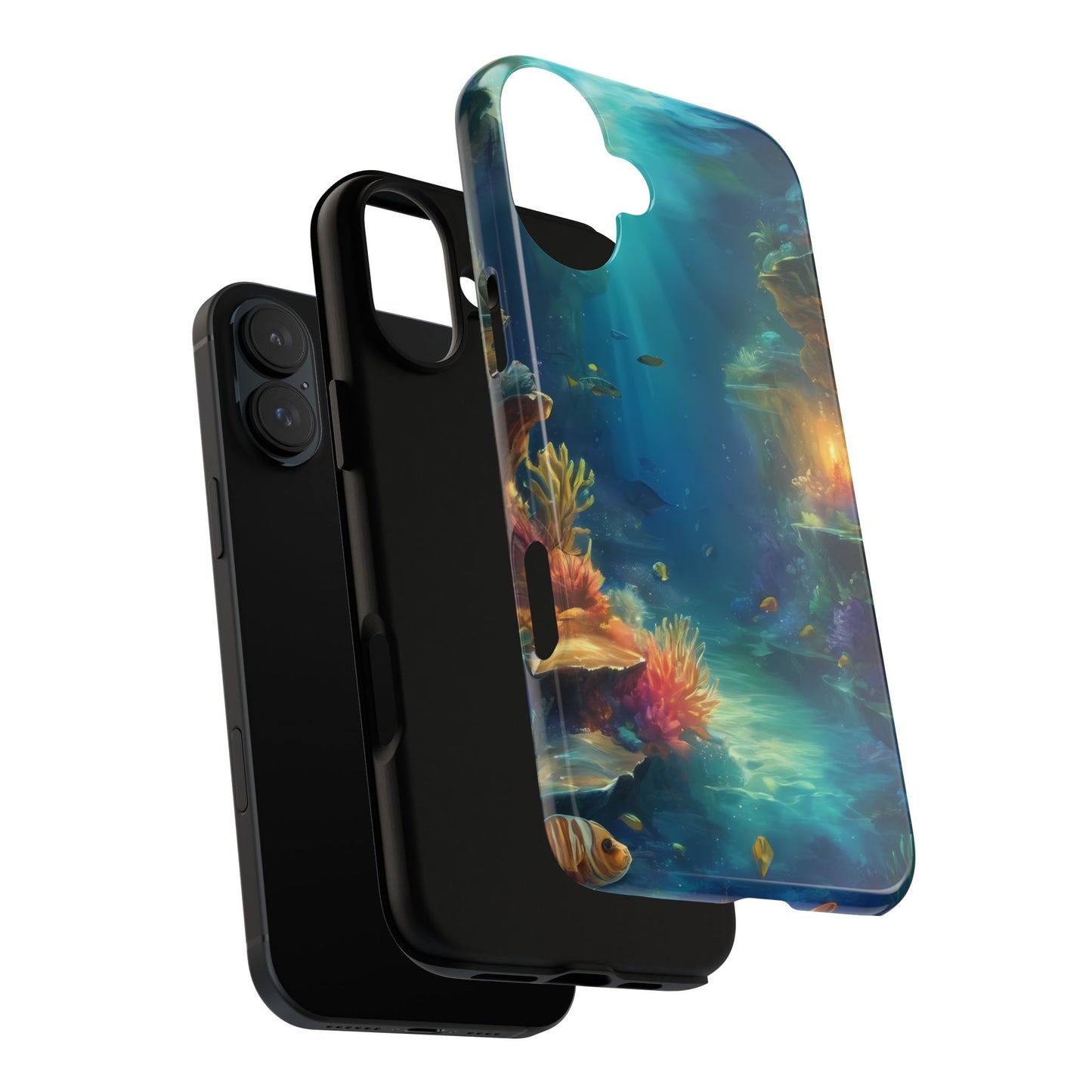 Oceanic Depths Stylish Unique UV Protected Phone Case for iPhone 8–16 Pro Max, iPhone 8 Plus–13 Mini, iPhone XS–XS Max, iPhone 11–14 Pro Max - Designed by Thalia