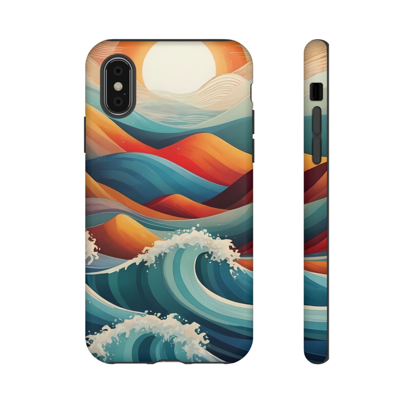 Retro Waves Phone Case for iPhone 8–16 Pro Max, Pixel 5–8 Pro, Galaxy S10–S24 Ultra - Designed by Thalia