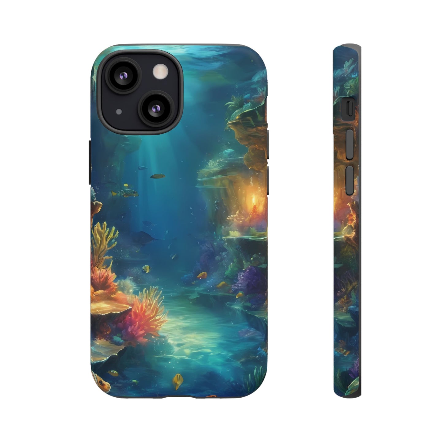 Oceanic Depths Stylish Unique UV Protected Phone Case for iPhone 8–16 Pro Max, iPhone 8 Plus–13 Mini, iPhone XS–XS Max, iPhone 11–14 Pro Max - Designed by Thalia