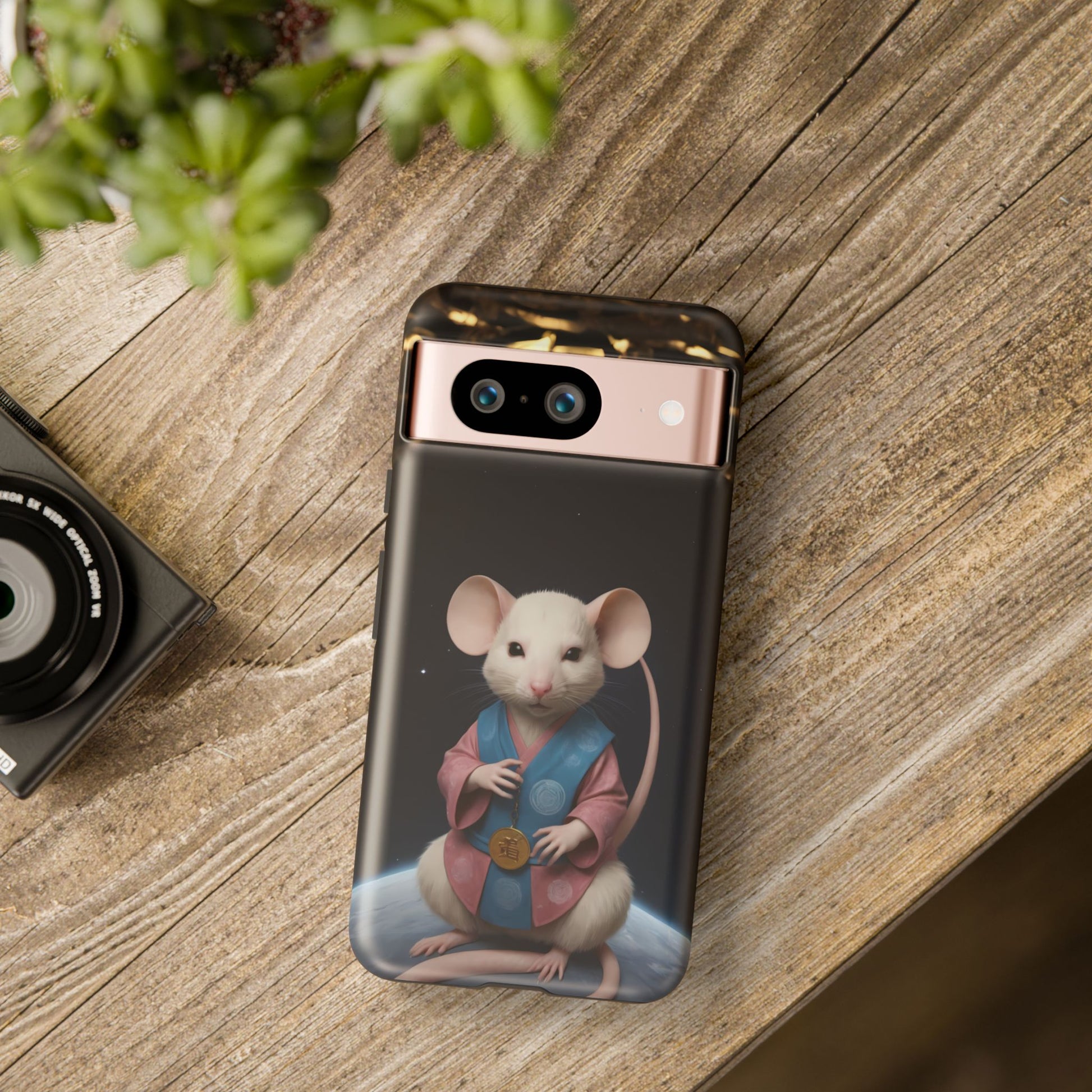 Chinese Zodiac Rat Phone Case for Google Pixel 8 Pro, Pixel 8, Pixel 7, Pixel 6 Pro, Pixel 6, Pixel 5 5G - Designed by Thalia