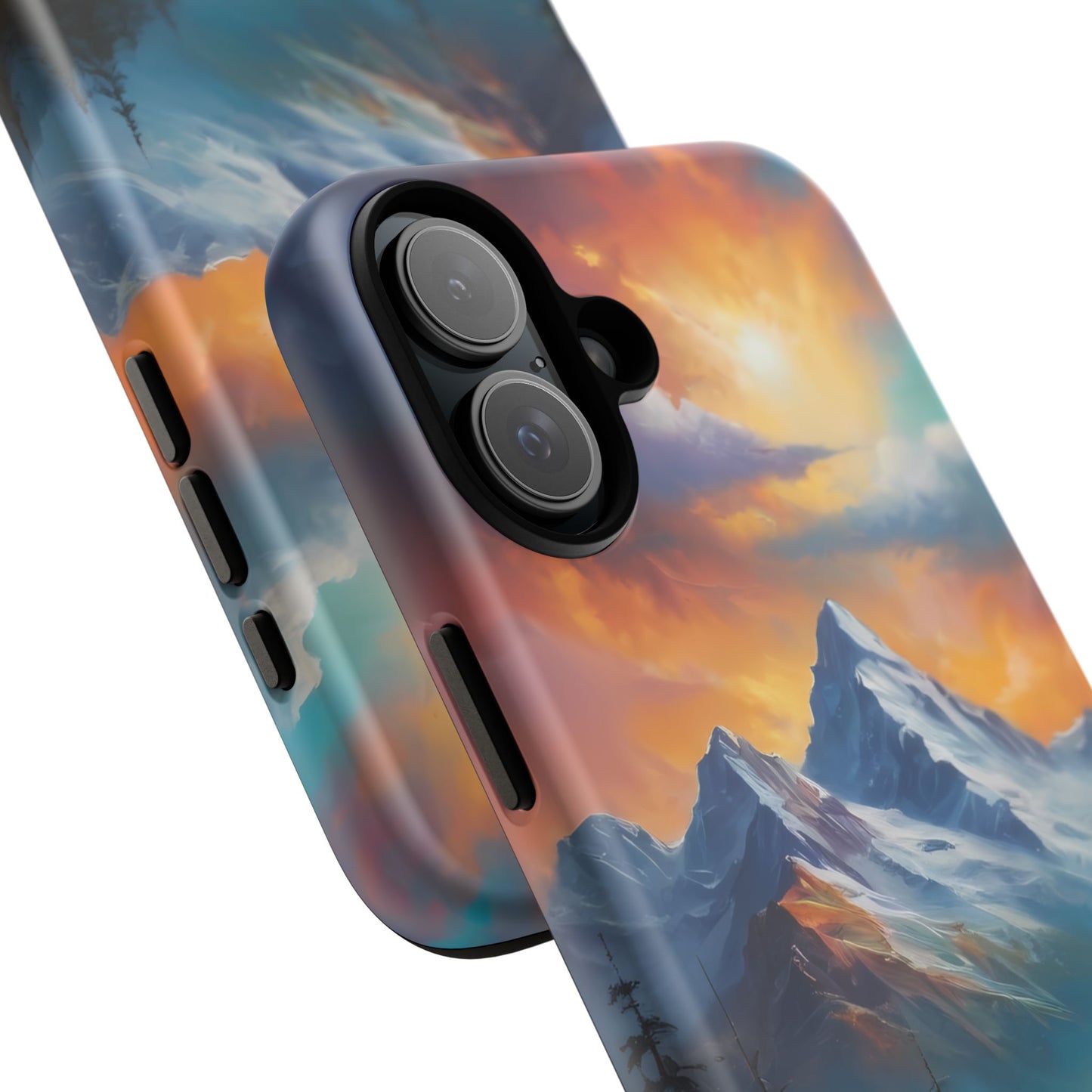 Mystic Mountains Stylish Unique UV Protected Phone Case for iPhone 8–16 Pro Max, iPhone 8 Plus–13 Mini, iPhone XS–XS Max, iPhone 11–14 Pro Max - Designed by Thalia