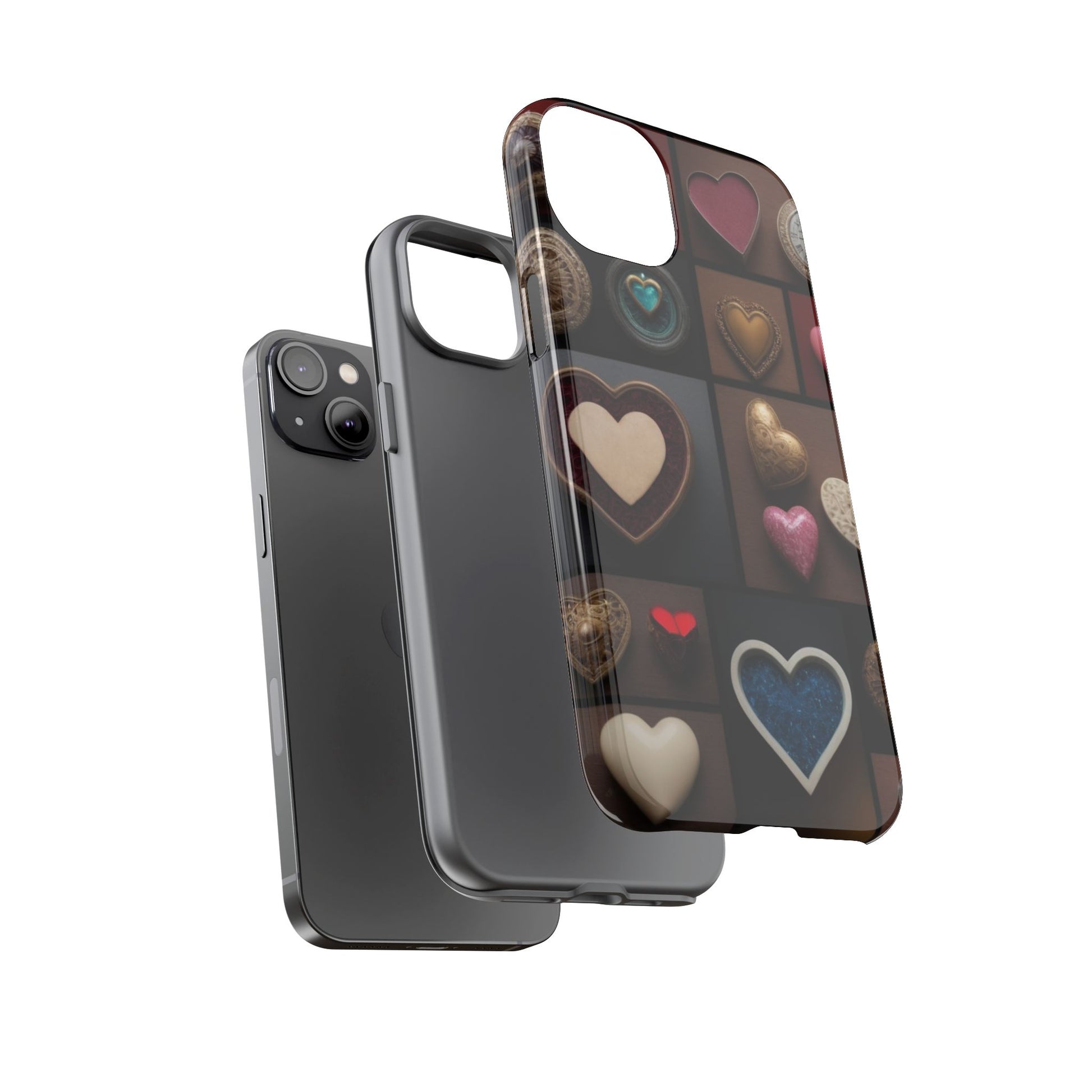 Love Button Phone Case for iPhone 8–16 Pro Max, Pixel 5–8 Pro, Galaxy S10–S24 Ultra - Designed by Thalia