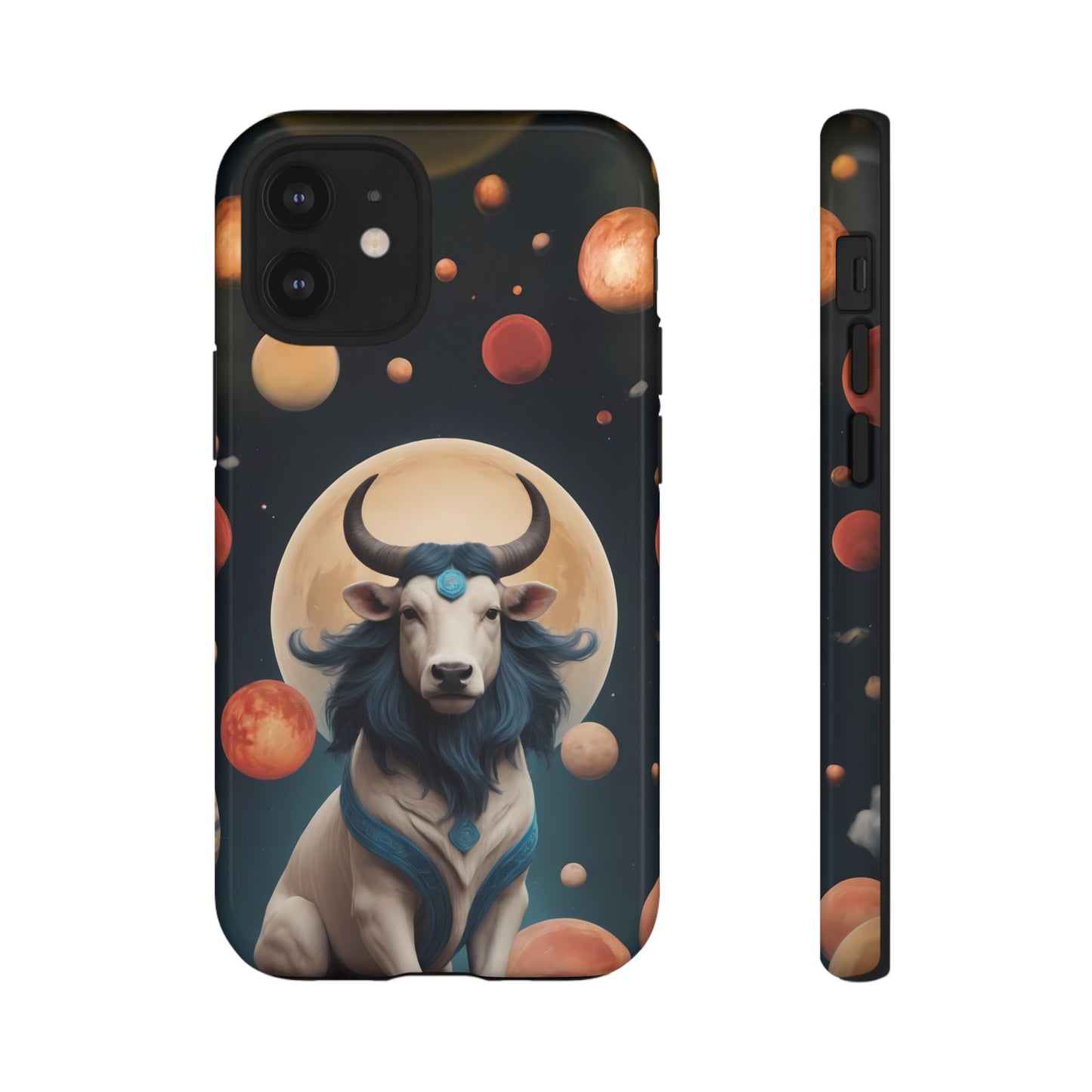 Chinese Zodiac Ox Phone Case for iPhone 8–16 Pro Max, iPhone 8 Plus–13 Mini, iPhone XS–XS Max, iPhone 11–14 Pro Max - Designed by Thalia